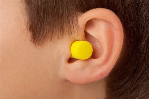 faber wearing ear plugs.